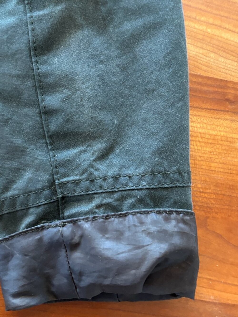 Barbour Shoreline Waxed Jacket Women's US 8 Olive Green - Picture 6 of 13